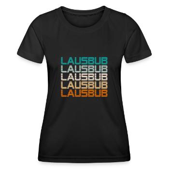 Vintage Lausbube Trachtenshirt Lausbub - Frauen Funktions-T-Shirt - Schwarz - Vorne - AI Model Female 172 light (172cm)