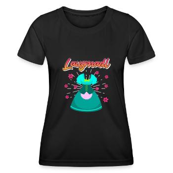 Dirndl Ersatz Lausmadl Damen Trachten - Frauen Funktions-T-Shirt - Schwarz - Vorne - AI Model Female 172 light (172cm)