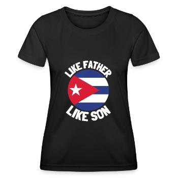 Comme Père Comme Fils Origine Origine Origine Des Pères Fête des Pères - T-shirt sport Femme - noir - Devant - AI Model Female 172 light (172cm)