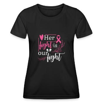 Ihr Kampf ist unser Kampf - Frauen Funktions-T-Shirt - Schwarz - Vorne - AI Model Female 172 light (172cm)