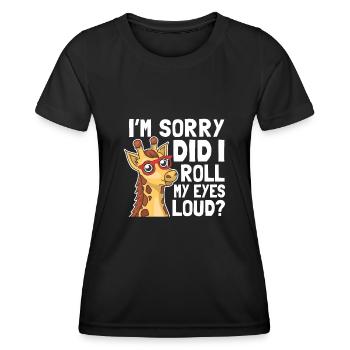 Did I Roll My Eyes Out Loud Sarkasmus Ironie - Frauen Funktions-T-Shirt - Schwarz - Vorne - AI Model Female 172 light (172cm)