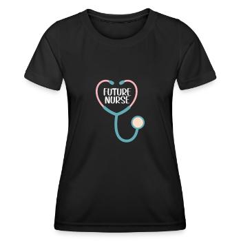 Future Nurse - Women's Functional T-Shirt - black - Front - AI Model Female 172 light (172cm)