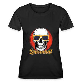 Trachtenshirt Lausmadl Lausmädchen Bayern - Frauen Funktions-T-Shirt - Schwarz - Vorne - AI Model Female 172 light (172cm)