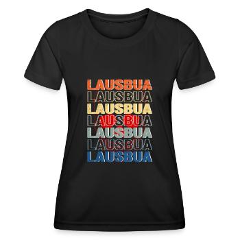 Trachtenshirt Bayern Volksfest Lausbua - Frauen Funktions-T-Shirt - Schwarz - Vorne - AI Model Female 172 light (172cm)