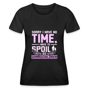 Grandma spoil grandchildren - Frauen Funktions-T-Shirt - Schwarz - Vorne - AI Model Female 172 light (172cm)