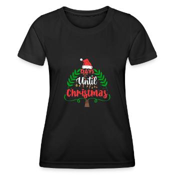 Tage bis Weihnachten - Frauen Funktions-T-Shirt - Schwarz - Vorne - AI Model Female 172 light (172cm)