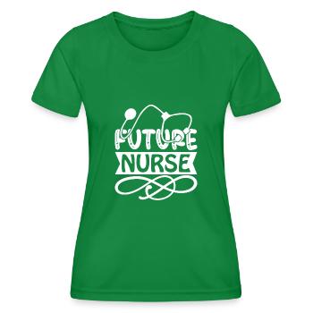 Future infirmière - T-shirt sport Femme - vert - Devant - AI Model Female 172 dark (172cm)
