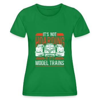 Conducteur de train diesel de marchandises - T-shirt sport Femme - vert - Devant - AI Model Female 172 dark (172cm)