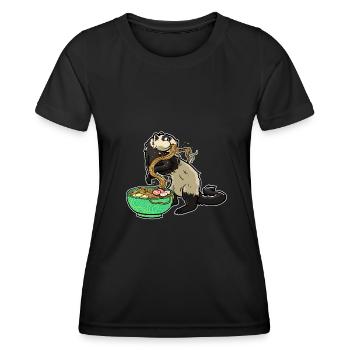 Japanische Nudelsuppe Ramen Kawaii Miso Suppe - Frauen Funktions-T-Shirt - Schwarz - Vorne - AI Model Female 172 light (172cm)