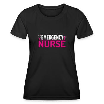 Emergency Nurse - Women's Functional T-Shirt - black - Front - AI Model Female 172 light (172cm)