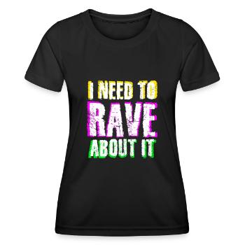 Raver Festival Techno Rave - T-shirt sport Femme - noir - Devant - AI Model Female 172 light (172cm)