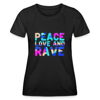 Raver Festival Hardtekk Techno Rave - Frauen Funktions-T-Shirt - Schwarz - Vorne - AI Model Female 172 light (172cm)