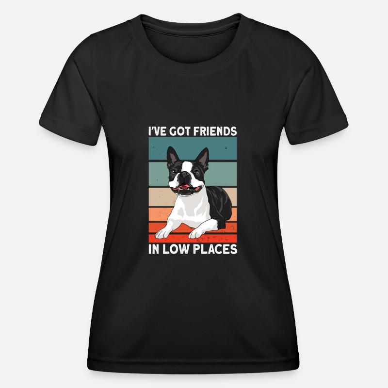 Boston Terrier Dog - Women's Functional T-Shirt - black