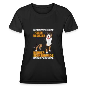 Berner Sennenhund Geschenkideen - Frauen Funktions-T-Shirt - Schwarz - Vorne - AI Model Female 172 light (172cm)