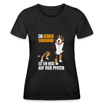 Berner Sennenhund Geschenkideen - Frauen Funktions-T-Shirt - Schwarz - Vorne - AI Model Female 172 light (172cm)