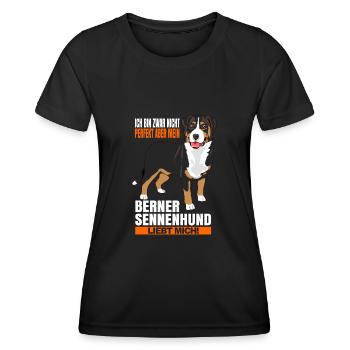 Berner Sennenhund Geschenkideen - Frauen Funktions-T-Shirt - Schwarz - Vorne - AI Model Female 172 light (172cm)
