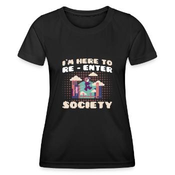 Zocken Gamer Retro Gamer Videospiele Geschenk - Frauen Funktions-T-Shirt - Schwarz - Vorne - AI Model Female 172 light (172cm)