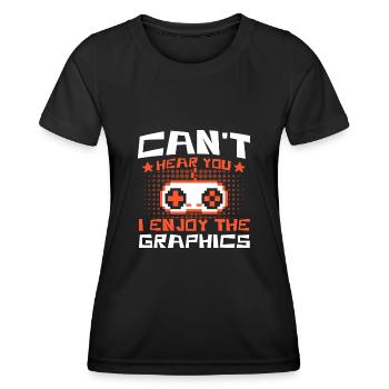 Zocken Gamer Retro Gamer Videospiele Geschenk - Frauen Funktions-T-Shirt - Schwarz - Vorne - AI Model Female 172 light (172cm)