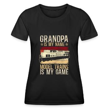 Conducteur de train diesel de marchandises - T-shirt sport Femme - noir - Devant - AI Model Female 172 light (172cm)