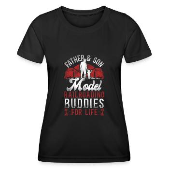 Freight Diesel Train Driver - Women's Functional T-Shirt - black - Front - AI Model Female 172 light (172cm)