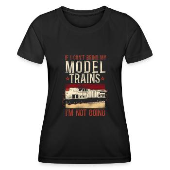 Conducteur de train diesel de marchandises - T-shirt sport Femme - noir - Devant - AI Model Female 172 light (172cm)