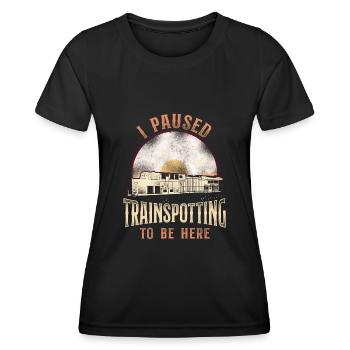 Conducteur de train diesel de marchandises - T-shirt sport Femme - noir - Devant - AI Model Female 172 light (172cm)