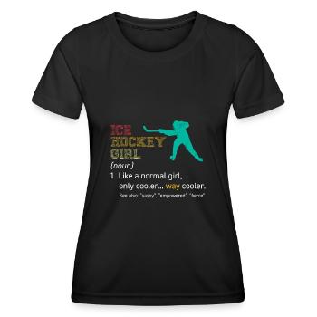 Definition Hockey Mädchen - Frauen Funktions-T-Shirt - Schwarz - Vorne - AI Model Female 172 light (172cm)