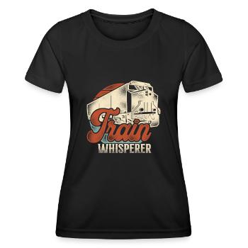 Conducteur de train diesel de marchandises - T-shirt sport Femme - noir - Devant - AI Model Female 172 light (172cm)