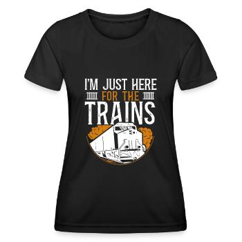 Conducteur de train diesel de marchandises - T-shirt sport Femme - noir - Devant - AI Model Female 172 light (172cm)