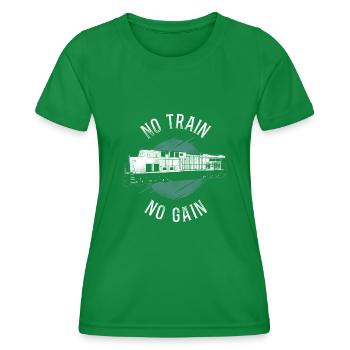 Freight Diesel Train Driver - Women's Functional T-Shirt - kelly green - Front - AI Model Female 172 dark (172cm)