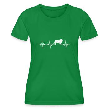 Leo Heartbeat - T-shirt sport Femme - vert - Devant - AI Model Female 172 dark (172cm)