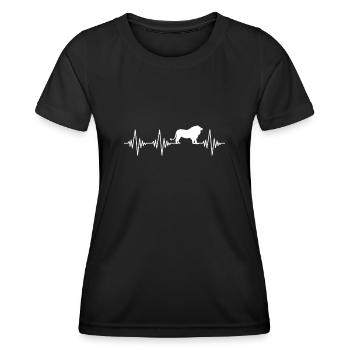 Leo Heartbeat - T-shirt sport Femme - noir - Devant - AI Model Female 172 light (172cm)