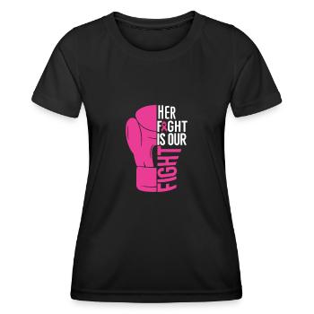 Ihr Kampf ist unser Kampf - Frauen Funktions-T-Shirt - Schwarz - Vorne - AI Model Female 172 light (172cm)