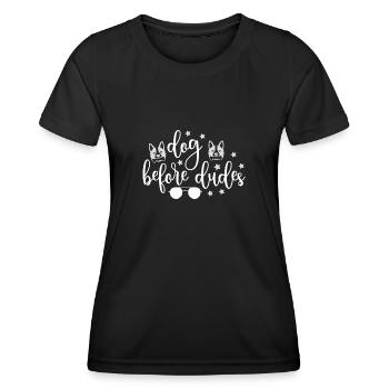 Hunde vor Kerlen - Frauen Funktions-T-Shirt - Schwarz - Vorne - AI Model Female 172 light (172cm)