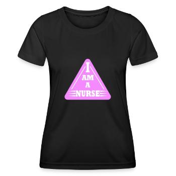 Je suis infirmière - T-shirt sport Femme - noir - Devant - AI Model Female 172 light (172cm)