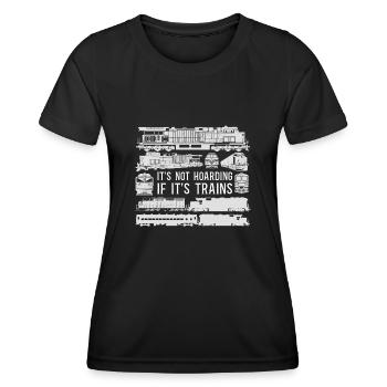 Conducteur de train diesel de marchandises - T-shirt sport Femme - noir - Devant - AI Model Female 172 light (172cm)