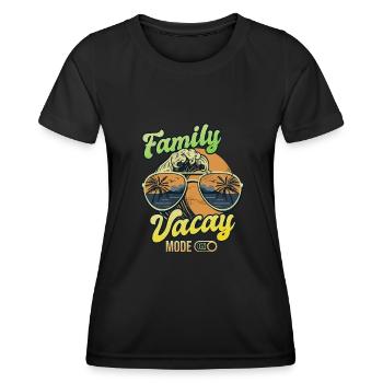 Family Vacay Mode ON | Family Vacation - Frauen Funktions-T-Shirt - Schwarz - Vorne - AI Model Female 172 light (172cm)