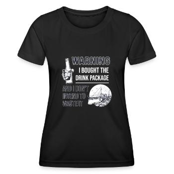 J’ai acheté le forfait boisson Cruise Holiday - T-shirt sport Femme - noir - Devant - AI Model Female 172 light (172cm)