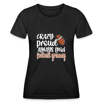 Football Grammy Grandma Of Football Player Grammy - Women's Functional T-Shirt - black - Front - AI Model Female 172 light (172cm)