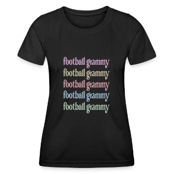 Football Grammy Grandma Of Football Player Grammy - Women's Functional T-Shirt - black - Front - AI Model Female 172 light (172cm)