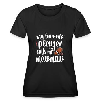 Football Mawmaw Grandma Of Football Player Mawmaw - Frauen Funktions-T-Shirt - Schwarz - Vorne - AI Model Female 172 light (172cm)