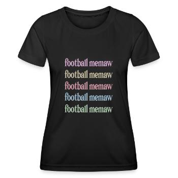 Football Memaw Grandma Of Football Player Memaw - Frauen Funktions-T-Shirt - Schwarz - Vorne - AI Model Female 172 light (172cm)