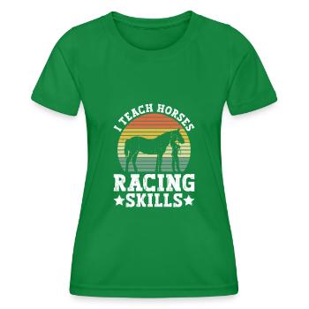 Pferdetrainer Reiten Pferd Reitlehrer - Frauen Funktions-T-Shirt - Kelly Green - Vorne - AI Model Female 172 dark (172cm)