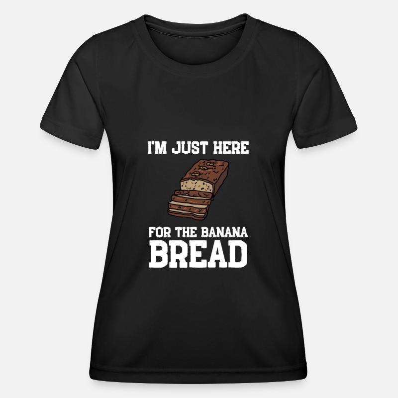 Banana Pudding Banana Bread Fruit Dessert Cooking - Women's Functional T-Shirt - black