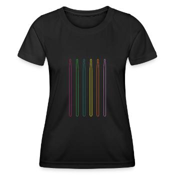 Schlagzeuger Drumsticks Batteur - T-shirt sport Femme - noir - Devant - AI Model Female 172 light (172cm)