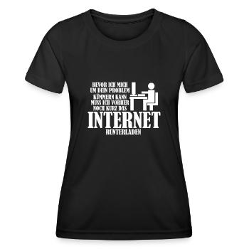 Informatik Vintage Internet Nerd Admin - Frauen Funktions-T-Shirt - Schwarz - Vorne - AI Model Female 172 light (172cm)