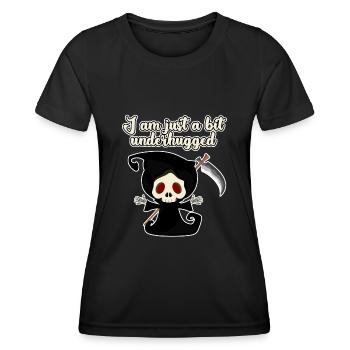 Grim Reaper Free Hugs Underhugged Embrassez-moi - T-shirt sport Femme - noir - Devant - AI Model Female 172 light (172cm)