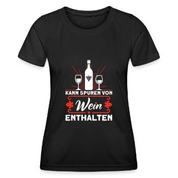 Wein Weinliebhaber Weintrinker Weinfest Geschenk - Frauen Funktions-T-Shirt - Schwarz - Vorne - AI Model Female 172 light (172cm)