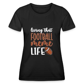 Football Meme Grandma Of Football Player Meme - Frauen Funktions-T-Shirt - Schwarz - Vorne - AI Model Female 172 light (172cm)