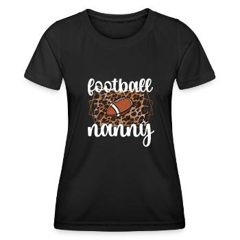 Football Nanny Grandma Of Football Player Nanny - Frauen Funktions-T-Shirt - Schwarz - Vorne - AI Model Female 172 light (172cm)